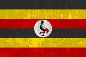 bandera de uganda, colores oficiales y proporción. ilustración vectorial vector