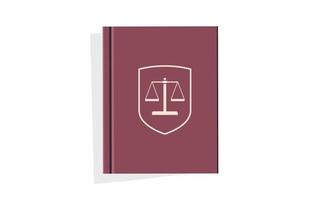 Judge book and legal law advice justice concept flat vector illustration.