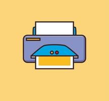 printer cartoon illustration vector