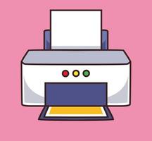 printer cartoon illustration vector