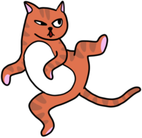 illustration de dessin animé de chat chaton mignon png
