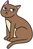 ilustração de desenhos animados de gato gatinho fofo png