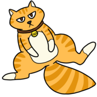 carino gattino gatto cartone animato illustrazione png