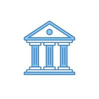 Money Bank icon. Vector illustration of isolated bank with editable outlines.