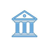 Money Bank icon. Vector illustration of isolated bank with editable outlines.