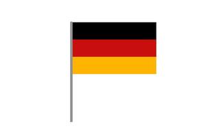 bandera dibujada de alemania aislada en una ilustración de fondo blanco foto