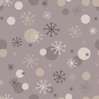 copos de nieve que caen en la ilustración de vector de fondo beige.copo de nieve de patrones sin fisuras.temporada de invierno de textura de diseño para impresiones, papel tapiz, papel de regalo, tela.copos de nieve repetidos.