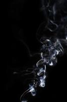 White smoke on black background for layer overlay effect. A realistic smoke or fog effect for photo and video manipulation effect and mystery design theme