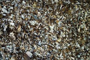 sawdust wood for a brown abstract background photo