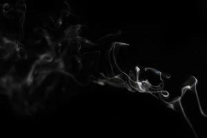 White smoke on black background for layer overlay effect. A realistic smoke or fog effect for photo and video manipulation effect and mystery design theme