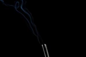 White smoke on black background for layer overlay effect. A realistic smoke or fog effect for photo and video manipulation effect and mystery design theme
