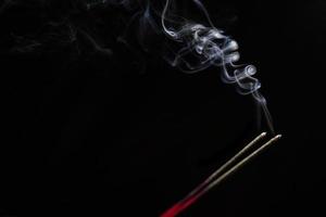 White smoke on black background for layer overlay effect. A realistic smoke or fog effect for photo and video manipulation effect and mystery design theme