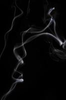 White smoke on black background for layer overlay effect. A realistic smoke or fog effect for photo and video manipulation effect and mystery design theme