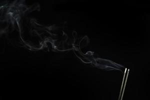 White smoke on black background for layer overlay effect. A realistic smoke or fog effect for photo and video manipulation effect and mystery design theme