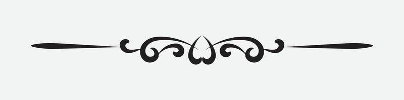 Ornamental Divider with vintage style and black color isolated on white background vector