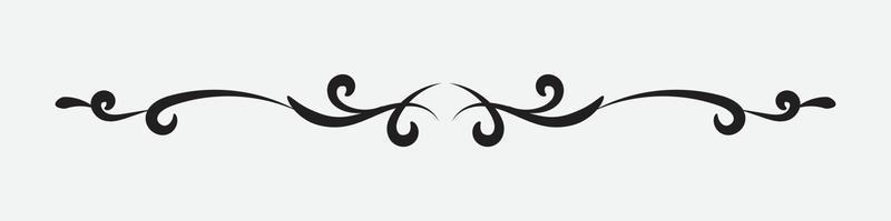 Ornamental Divider with vintage style and black color isolated on white background vector