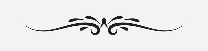 Ornamental Divider with vintage style and black color isolated on white background vector