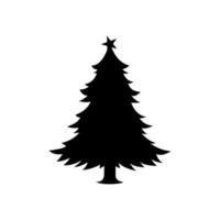 Merry Christmas tree icon flat design with white background vector illustration