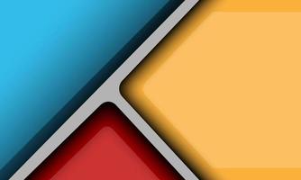 Abstract red blue yellow geometric blank space design background vector