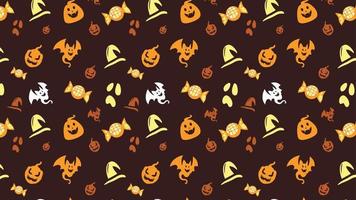 Flat illustration halloween pattern for new template vector