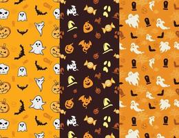 Flat illustration halloween pattern collection for new template vector