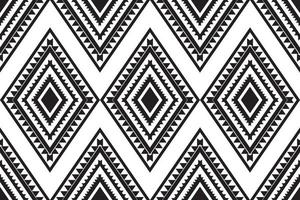 Geometric ethnic pattern seamless for background or wallpaper. Vector illustration. Design for carpet, wrapping, fabric, textile and more. Black and white