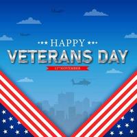 Veterans day background,banner,greeting card and banner with american flag and stars vector