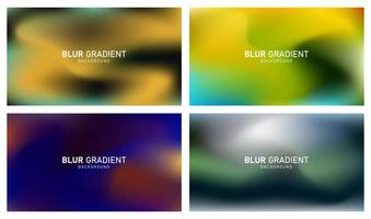 Colorful modern gradient blur background design vector