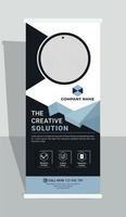 Corporate roll-up banner, Business roll-up banner, Roll up x stand banner vector