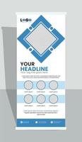 Corporate roll-up banner, Business roll-up banner, Roll up x stand banner vector