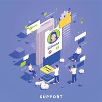 Isometric Technical Support Concept