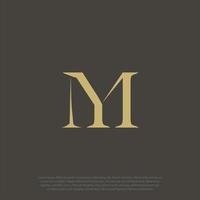 Modern unique creative luxury unusual artistic gold color MY M Y YM initial based letter icon logo vector