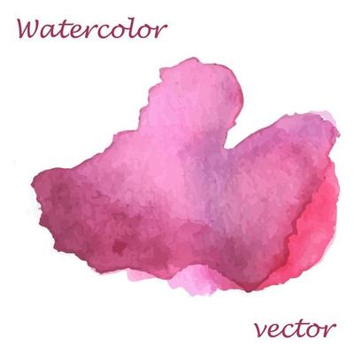 Watercolor textural spot of smoothly transitioning shades of fuchsia. background with brush strokes. design element.
