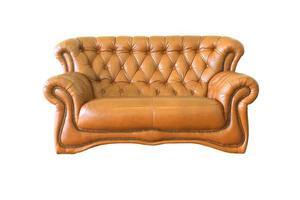 sillón de lujo marrón aislado foto