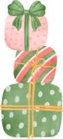 impilati Natale regalo presente festivo scatola cartone animato acquerello illustrazione png