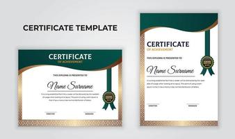 Modern elegant certificate template set. vector