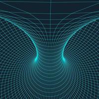 Wireframe torus with connected lines and dots . Mesh polygonal element. Vector Illustration EPS10.