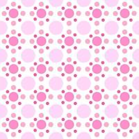 seamless pink polka dots pattern vector