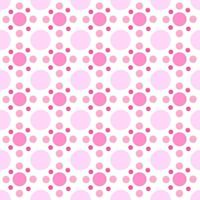 seamless pink polka dots pattern vector