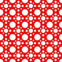 seamless red polka dots pattern vector