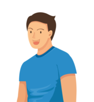 man with smile on face character png