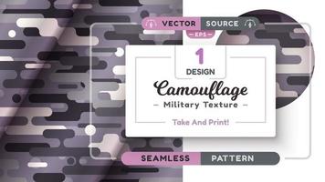 Camouflage seamless pattern, military texture, war fabric. vector