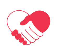 holding hand in heart shape png