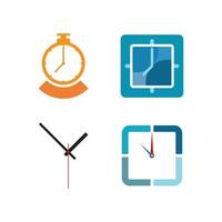 clock logo icon vector