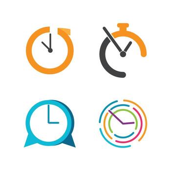 clock logo icon vector