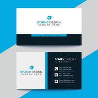 Professional elegant blue ,white and black modern business card design vector