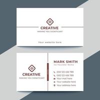 Professional elegant grey and white modern business card design vector