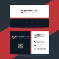 Professional elegant red and white modern business card design vector