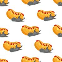 cat and food pattern png