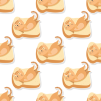 cat and food pattern png